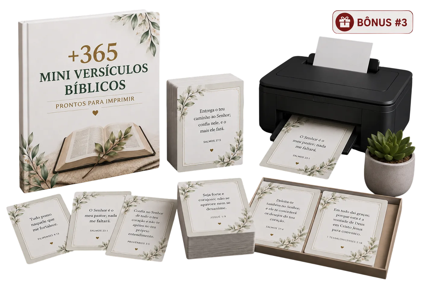+365 Mini Versículos Bíblicos Prontos para Imprimir